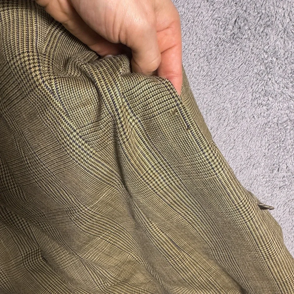 Pendleton Blazer Men 44R Wool Silk Linen Sport Coat Glen Check Old Money Vintage